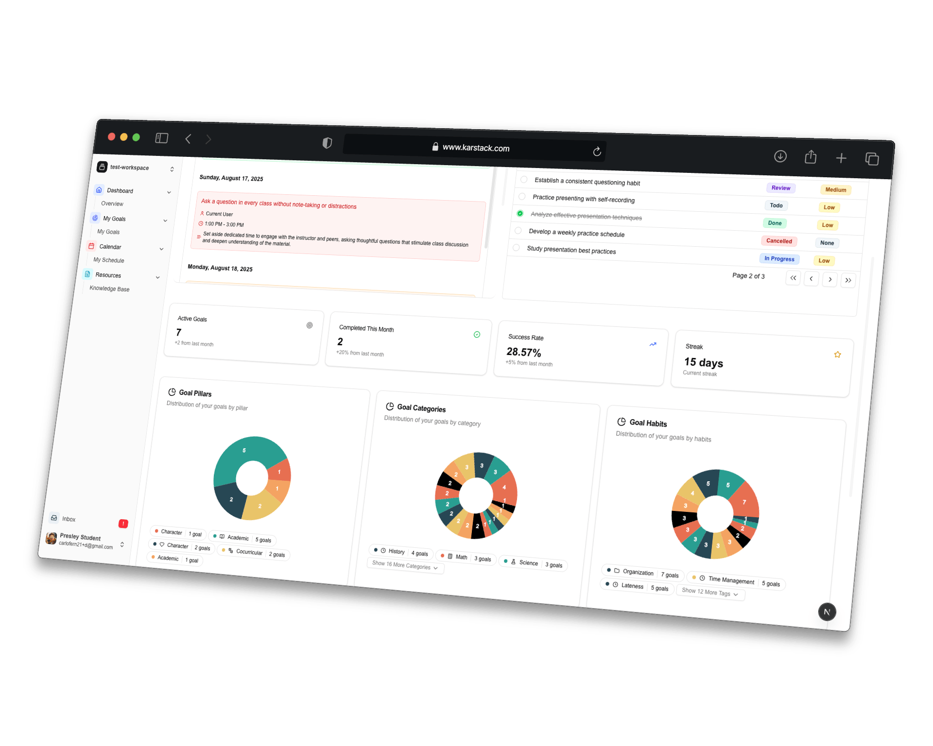 Student Dashboard Preview